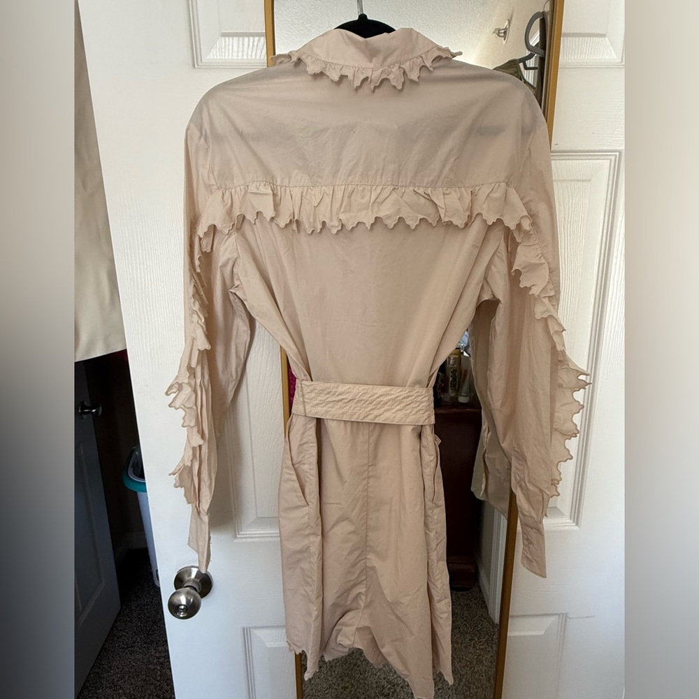 H&M Button Down Ruffled Romper with Pockets | Small - Picture 4 of 8